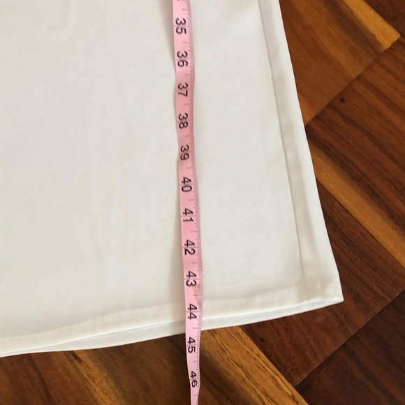 Alice + Olivia off white wide leg pants stretch high rise full length pockets - Picture 11 of 13